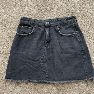 Black Denim Skirt
